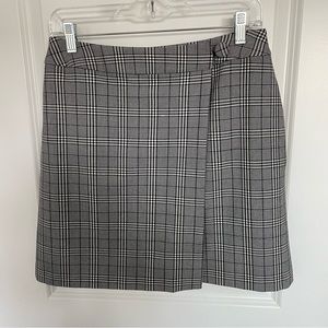 Black & White Plaid Skirt